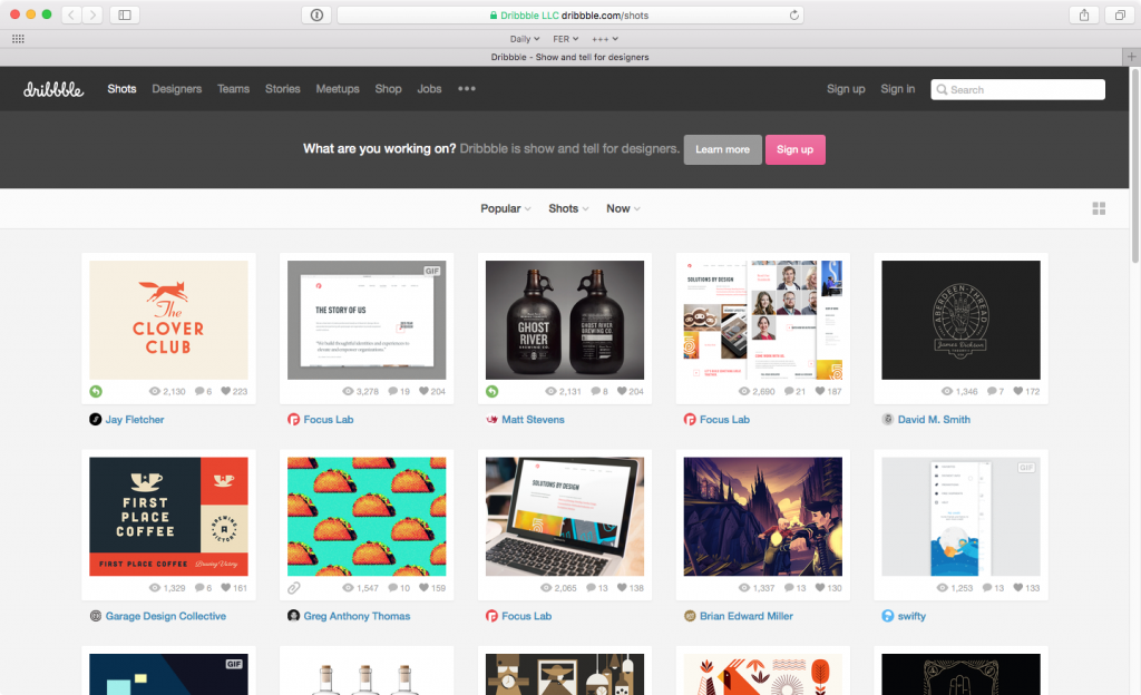 8 Best Social Bookmarking Sites: Dribbble