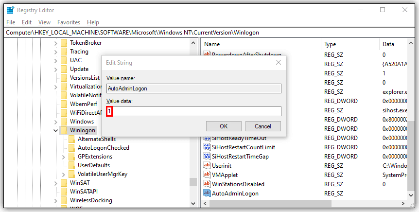 How to Setup Windows 10 Auto Login: Registry Editor