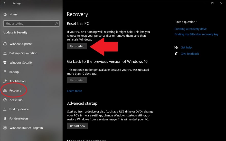 How To Factory Reset Windows 10