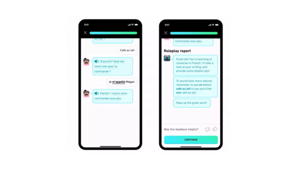 Duolingo max roleplay feature; Duolingo ChatGPT 4