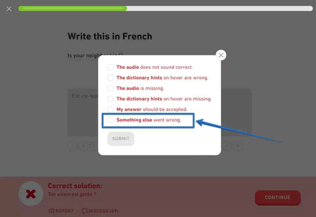 Reportinmg ana error on duolingo max; Duolingo ChatGPT 4