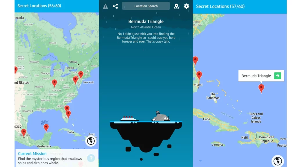 Find the Mysterious Region That Swallows Ships and Airplanes Whole; All Carrot Weather Secret Locations Unlocked!! 